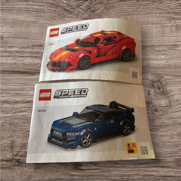 LEGO Speed Ford Mustang Dark Horse & Champions Ferrari 812 Instruction Manuals O - Picture 1 of 4
